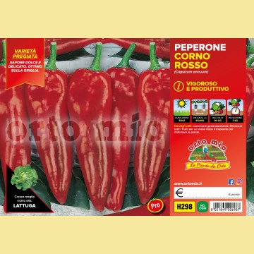 Peperone corno rosso Alceste F1 - 6 piante - Orto Mio