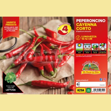 Peperone piccante Cayenna Cheyenne F1 - 6 piante - Orto Mio