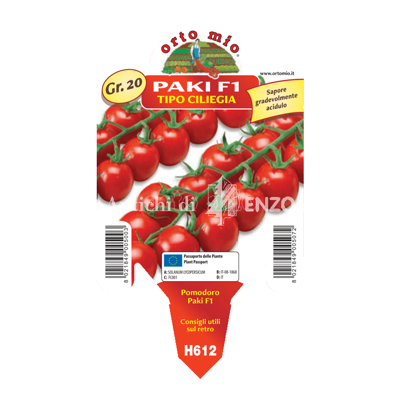 Pomodoro ciliegino - Paki F1/Edox F1 - 1 pianta vaso 10 - Orto Mio